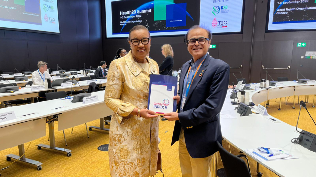 <strong>Dr. Rajendra Pratap Gupta</strong> met with the <strong>Rt Hon Patricia Scotland QC</strong>, Secretary-General of the Commonwealth and discussed with her the Responsible Nations’ Index – the world’s first comprehensive index.